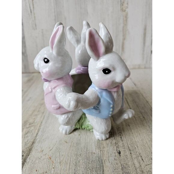 Midwest Cannon falls Easter Bunny vase decor unique vintage ceramic spring rabbi - Picture 1 of 8